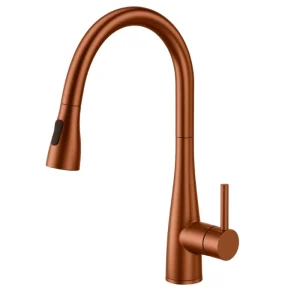 ברז מטבח נשלף רוז גולד מסדרת 	Goma מבית Waterfall